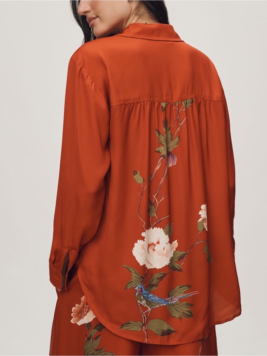 Anthropologie Tops - 🐦‍⬛Anthropologie Brielle Button Down Long Sleeve Blouse Relaxed Collared Medium